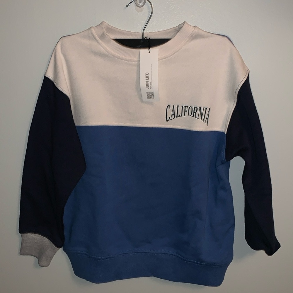 Zara boys color block sweatshirt California